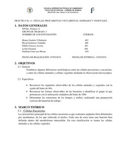 ESCUELA SUPERIOR POLTÉCNICA DE CHIMBORAZO 
FACULTAD DE CIENCIAS – CARRERA DE QUIMICA 
DOCENTE: Dra. NELLY I. GUANANGA D.