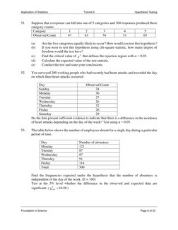 Application of Statistics 
Tutorial 4 
Hypothesis Testing 
 
Foundation in Science 
 
 
 
 
 
 
 
           
      Page 8 of