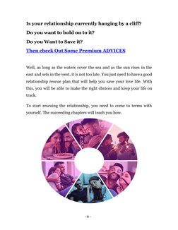 - 6 - 
 
Is your relationship currently hanging by a cliff?  
Do you want to hold on to it? 
Do you Want to Save it? 
Then ch