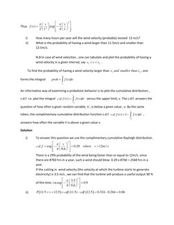 Thus  
2
2
( )
exp
2
4
v
v
f v
v
v
























 
i) 
How many hours per year will the win