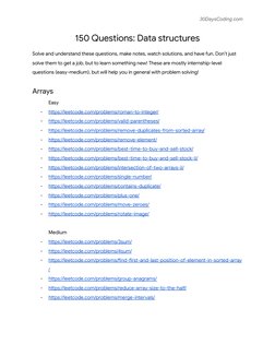 30 Days of DSA: LeetCode Practice | PDF | Computing | Computer Programming