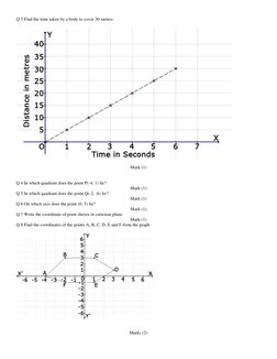 Class 8 Graphs: Worksheets & Questions | PDF | Cartesian Coordinate ...