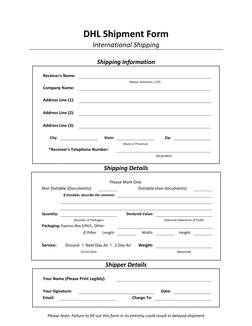 Dhl Goods Form.pdf DHL Shipment Form Instructions | PDF | Freight Transport