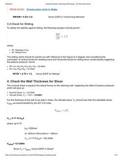 8/26/2021
Worked Example: Retaining Wall Design | The Structural World
https://www.thestructuralworld.com/2019/03/04/design-o