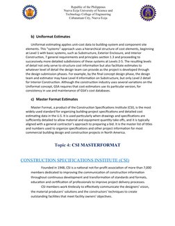 Csi Engineering Format Understanding CSI MasterFormat in Estimating | PDF | Specification ...