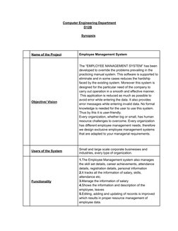 Employee Management System Overview | PDF | System | Databases
