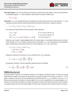 Prof. Dr.-Ing. Jonatan Núñez de la Rosa
Departamento de Ingeniería Mecánica
njonatan@uninorte.edu.co
Velocidad Angular (IωA):