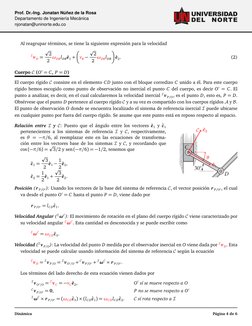 Prof. Dr.-Ing. Jonatan Núñez de la Rosa
Departamento de Ingeniería Mecánica
njonatan@uninorte.edu.co
Al reagrupar términos, s