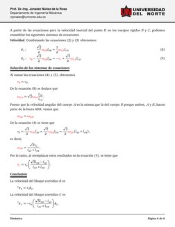 Prof. Dr.-Ing. Jonatan Núñez de la Rosa
Departamento de Ingeniería Mecánica
njonatan@uninorte.edu.co
A partir de las ecuacion