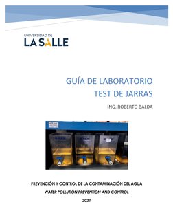 PREVENCIÓN Y CONTROL DE LA CONTAMINACIÓN DEL AGUA 
WATER POLLUTION PREVENTION AND CONTROL 
2021 
GUÍA DE LABORA