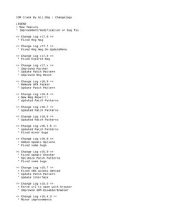 IDM Crack By Ali.Dbg : Changelogs
LEGEND
+ New feature
* Improvement/modification or bug fix
== Change Log v17.8 ==
 * Fixed