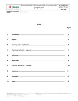 GERENCIA DE INGENIERÍA Y COSTOS - SUBDIRECCIÓN DE PROYECTOS INDUSTRIALES 
 
Especificación Técnica 
“Muros Contra Incendio”