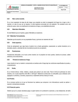 GERENCIA DE INGENIERÍA Y COSTOS - SUBDIRECCIÓN DE PROYECTOS INDUSTRIALES 
 
Especificación Técnica 
“Muros Contra Incendio”