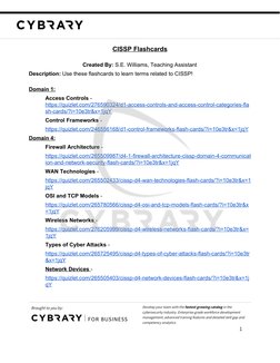  
 
 
 
CISSP Flashcards 
 
Created By: ​S.E. Williams, Teaching Assistant 
Description:​ Use these flashcards to learn terms