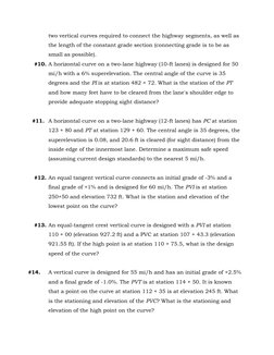 Vertical Curve Design Calculations | PDF | Angle | Transport