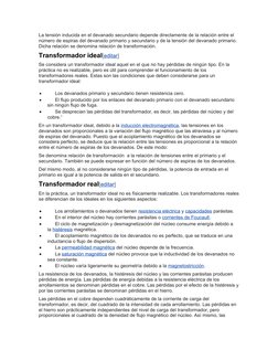 La tensión inducida en el devanado secundario depende directamente de la relación entre el 
número de espiras del devanado pr