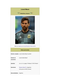 (https://commons.wikimedia.org/wiki/File:Lionel_Messi_20180626.jpg)Lionel Messi
 Medallista olímpico 
Messi con Argentina en