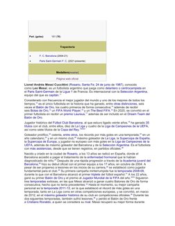 Part. (goles)
151 (76)
Trayectoria

F. C. Barcelona (https://es.wikipedia.org/wiki/F%C3%BAtbol_Club_Barcelona) (2004-21)

P