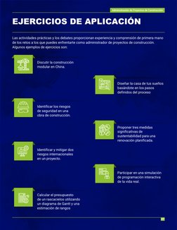 Las actividades prácticas y los debates proporcionan experiencia y comprensión de primera mano 
de los retos a los que puedes