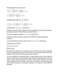 Dividing equation (1) by N, we have
2
2
2
1
1
1
(
1)
(
)
(
)
K
K
N
i
Ni
i
i
N
Ni
Ni
S
S
y
Y
N
N
N











2
2
2