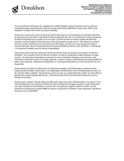 Numberfinder Cross Reference
Referencia Cruzada de Códigos Números
Correspondence par Numéro de Plèce
Tellnummerverzelchnis
C