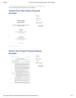 9+ Final Year Project Proposal Examples - PDF - Examples | PDF | Page ...