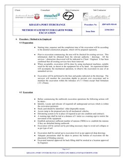 Earthwork Excavation Method Statement | PDF | Occupational Safety And ...