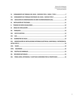 Normas De Condominio 
Urbanización Juan Rafael   
Constructora Bisonó 
 
 
2 
VI