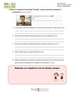Fomentando Respeto y Empatía en Clase | PDF | Empatía | Ciencias del ...