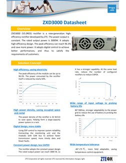 ZXD3000 V5.0 DC Module Datasheet | PDF | Rectifier | Electromagnetism