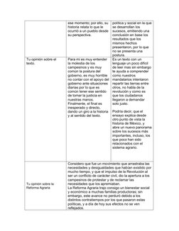 ese momento; por ello, su 
historia relata lo que le 
ocurrió a un pueblo desde
su perspectiva.
política y social en la que
s
