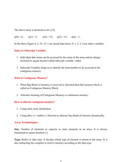 C Programming Arrays Overview | PDF | Array Data Structure | Variable ...