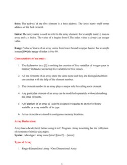 C Programming Arrays Overview | PDF | Array Data Structure | Variable ...