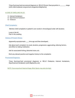 Ophthalmology Case Proforma Guide | PDF | Human Eye | Ophthalmology