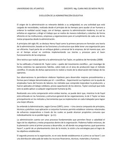 Evolución de la Administración Educativa | PDF | Planificación | Teoría