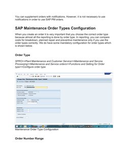 SAP PM Maintenance Order Tutorial | PDF | Parameter (Computer ...
