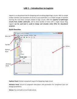 Logism Exploror Panel Introduction to Logisim Circuit Design | PDF | Logic Gate | Computer ...