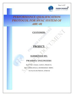 HVAC Performance Qualification Protocol | PDF | Calibration | Applied ...