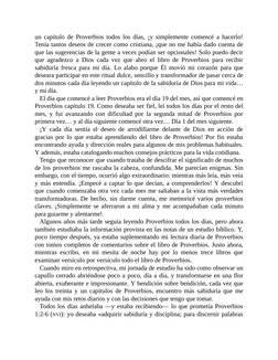 un capítulo de Proverbios todos los días, ¡y simplemente comencé a hacerlo!
Tenía tantos deseos de crecer como cristiana, ¡qu