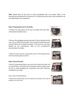 Note: Double-check all the parts to verify compatibility with one another. Refer to the 
specifications provided by the m