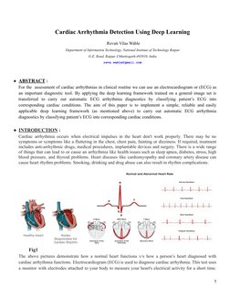 Deep Learning for ECG Arrhythmia Detection | PDF | Cardiology ...