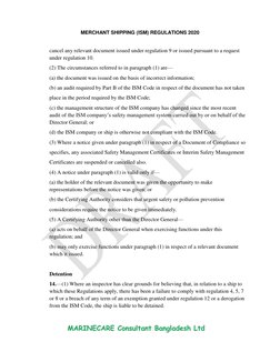 MERCHANT SHIPPING (ISM) REGULATIONS 2020 
                            
 
 
 
 
 
cancel any relevant document issued under re