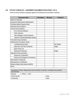Factory and Site Acceptance Test Checklist | PDF | Calibration ...