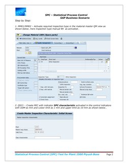 Sapc Checklist.pdf SPC Implementation in SAP QM | PDF | Statistics | Quality