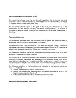 Respondents/ Participants of the Study
The  researcher  places  here  the  well-defined  population,  the  systematic  sampli