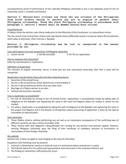 Basis of Philippine Citizenship Explained | PDF | Naturalization ...
