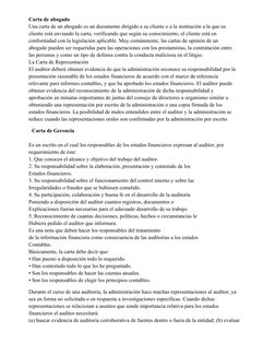 Carta de abogado
Una carta de un abogado es un documento dirigido a su cliente o a la institución a la que su 
cliente está e