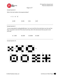 PI Cognitive Assessment 
 
 
 Practice Assessment 
© 2016 Predictive Index, LLC 
 
Continue to Next Page  
Page 3 of 7 
S