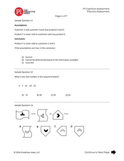 PI Cognitive Assessment 
 
 
 Practice Assessment 
© 2016 Predictive Index, LLC 
 
Continue to Next Page  
Page 4 of 7 
S
