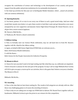 recognize the contribution of science and technology in the development of our country and garner
support from the public and